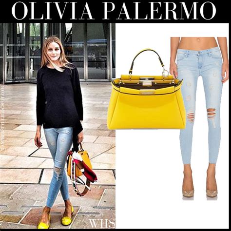 olivia palermo yellow fendi bag